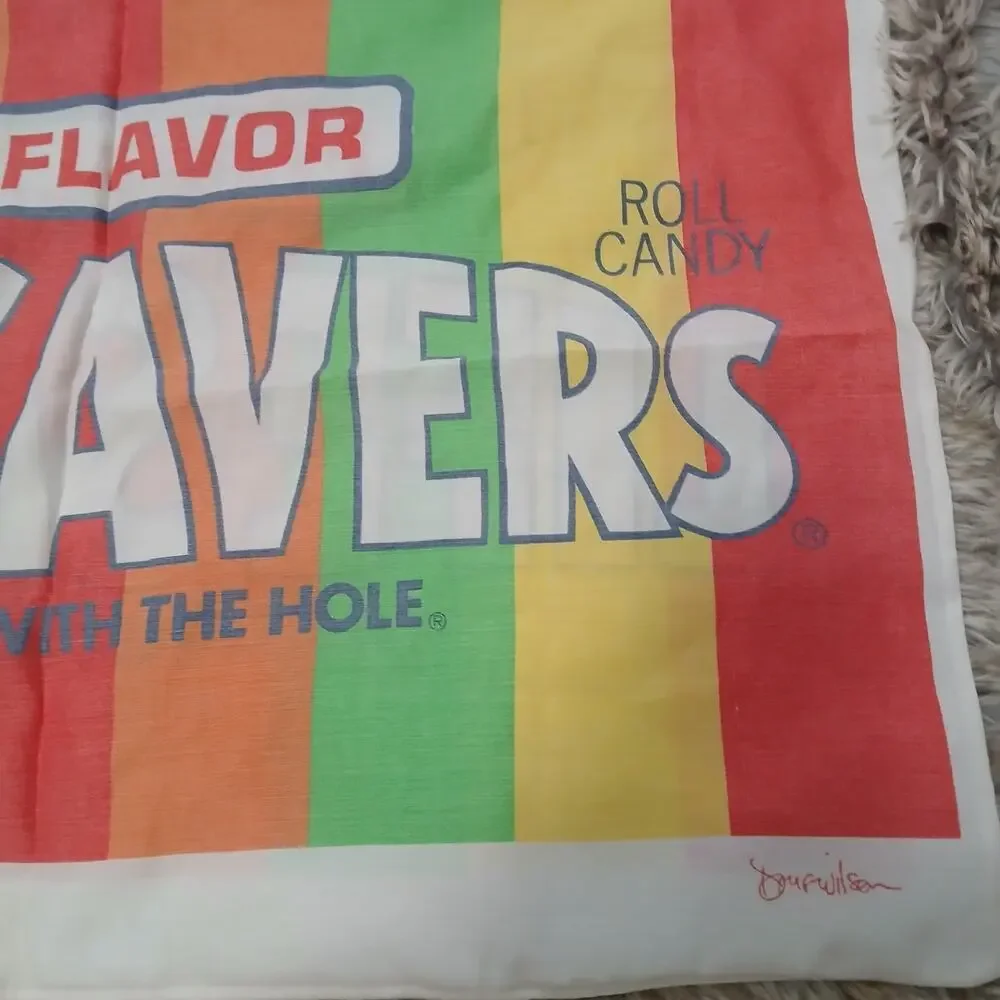 Vintage Life Savers Candy Twin Sheet Set Pillowcase Fitted‎ & Flat Sheet 80s 90s